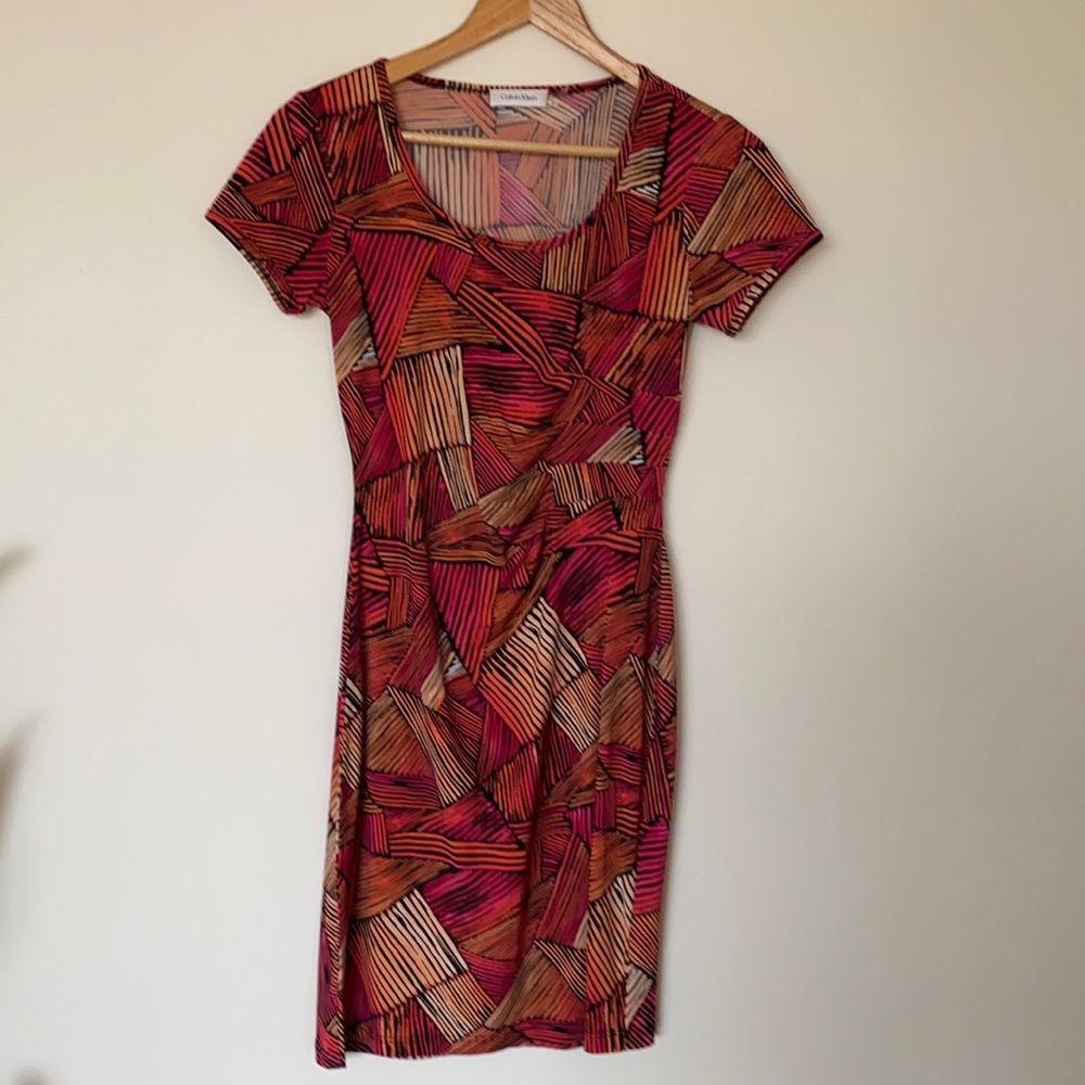 Calvin Klein midi sheath dress US4
